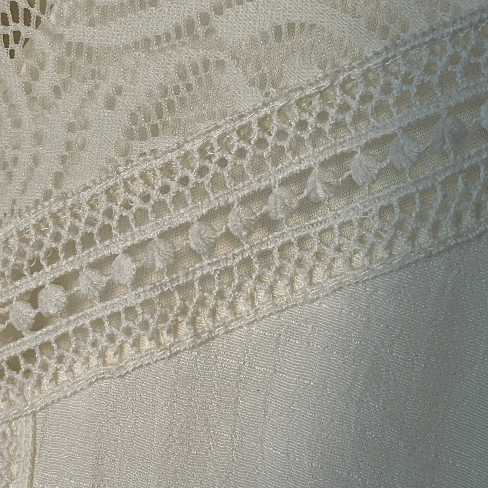 j gee white Lacy boho summer festival dress Size Medium - Picture 3 of 9